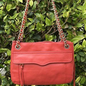 REBECCA MINKOFF Swing Leather Chain-Link Shoulder Bag